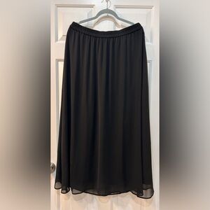 Old Navy Maxi Slip Skirt Size L Ruffle Fairy Grunge Sheer Overlay Romantic Flowy